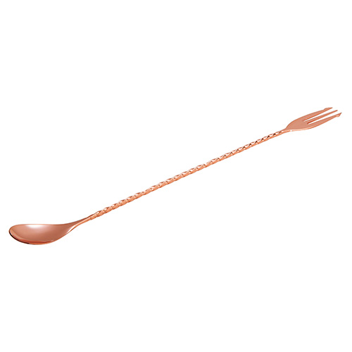 Beaumont Mezclar Copper Cocktail Spoon with Fork